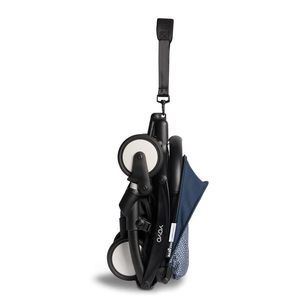Stokke® YOYO³ Stroller - Compact Stroller Newborn Shell to Toddler Black/Air France - Image 8
