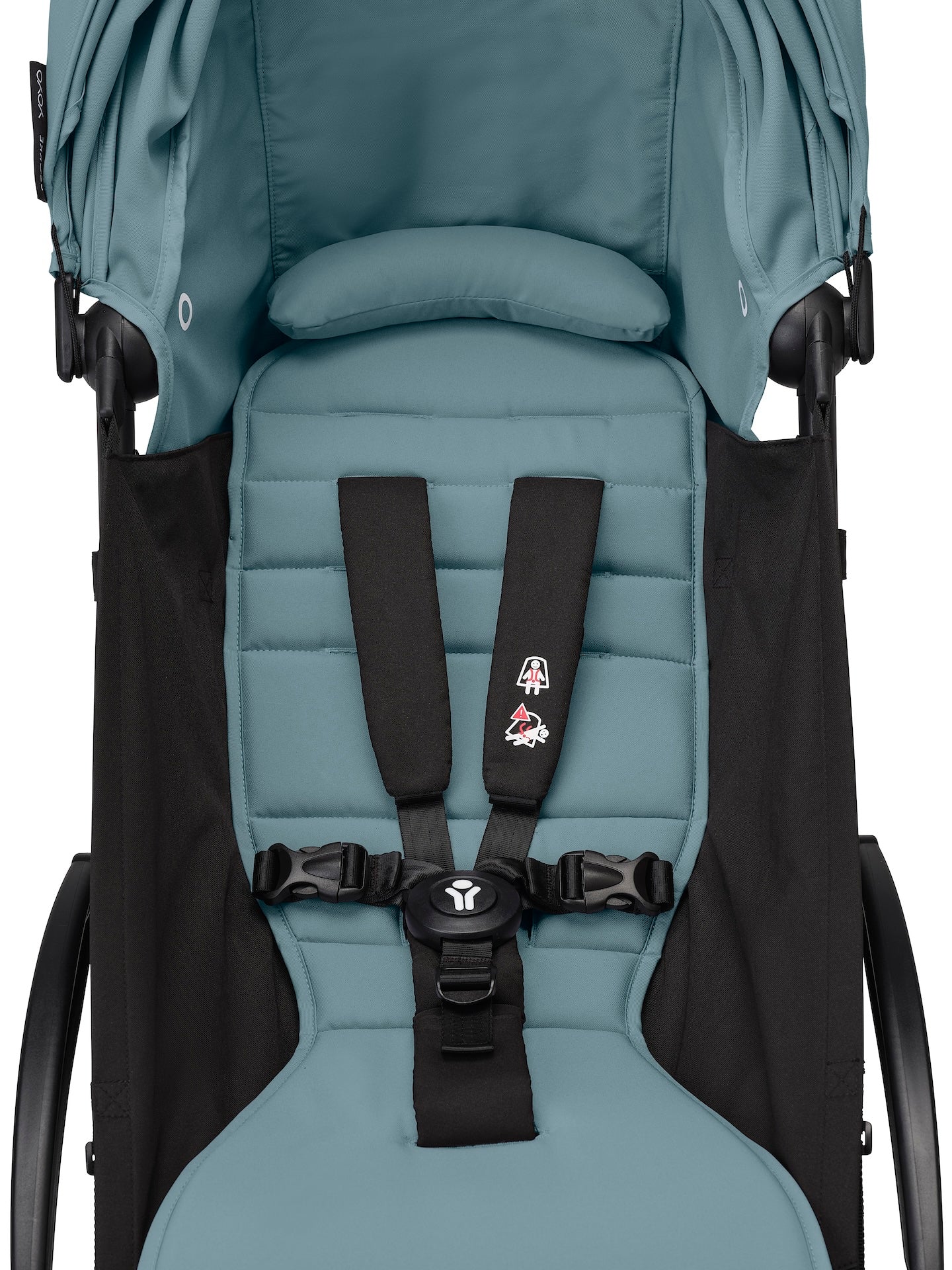 Stokke® YOYO³ Stroller - Compact Stroller Newborn Shell to Toddler Black/Aqua - Image 9