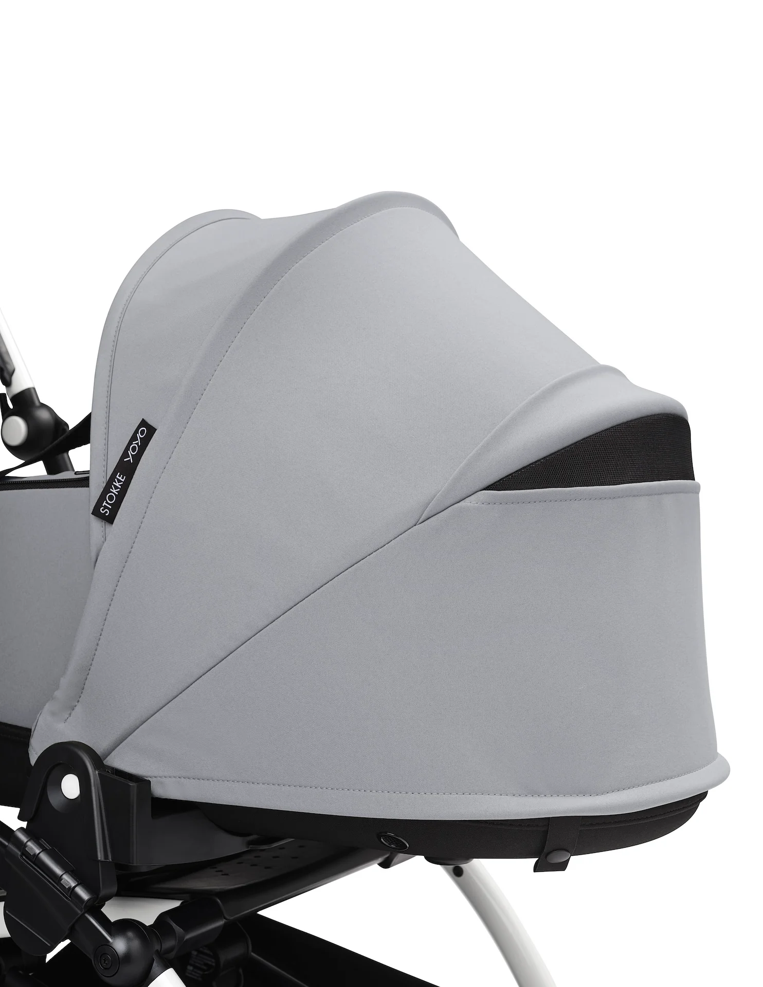 Stokke® YOYO³ Stroller - Compact Stroller Newborn Shell to Toddler Black/Stone - Image 4