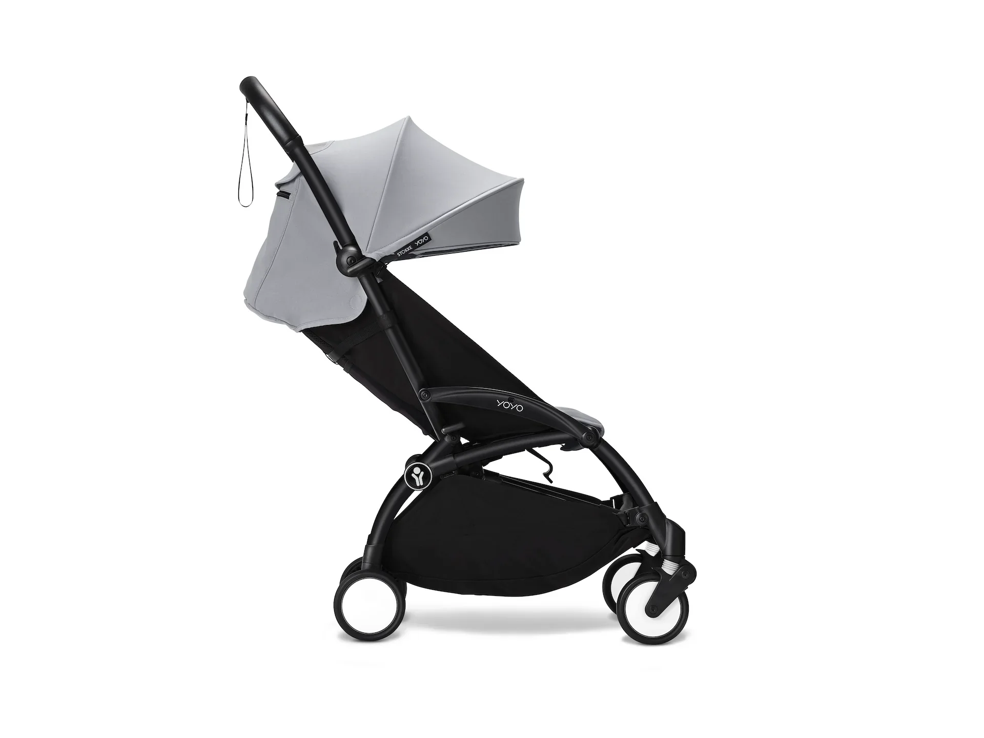 Stokke® YOYO³ Stroller - Compact Stroller Newborn Shell to Toddler Black/Stone - Image 8