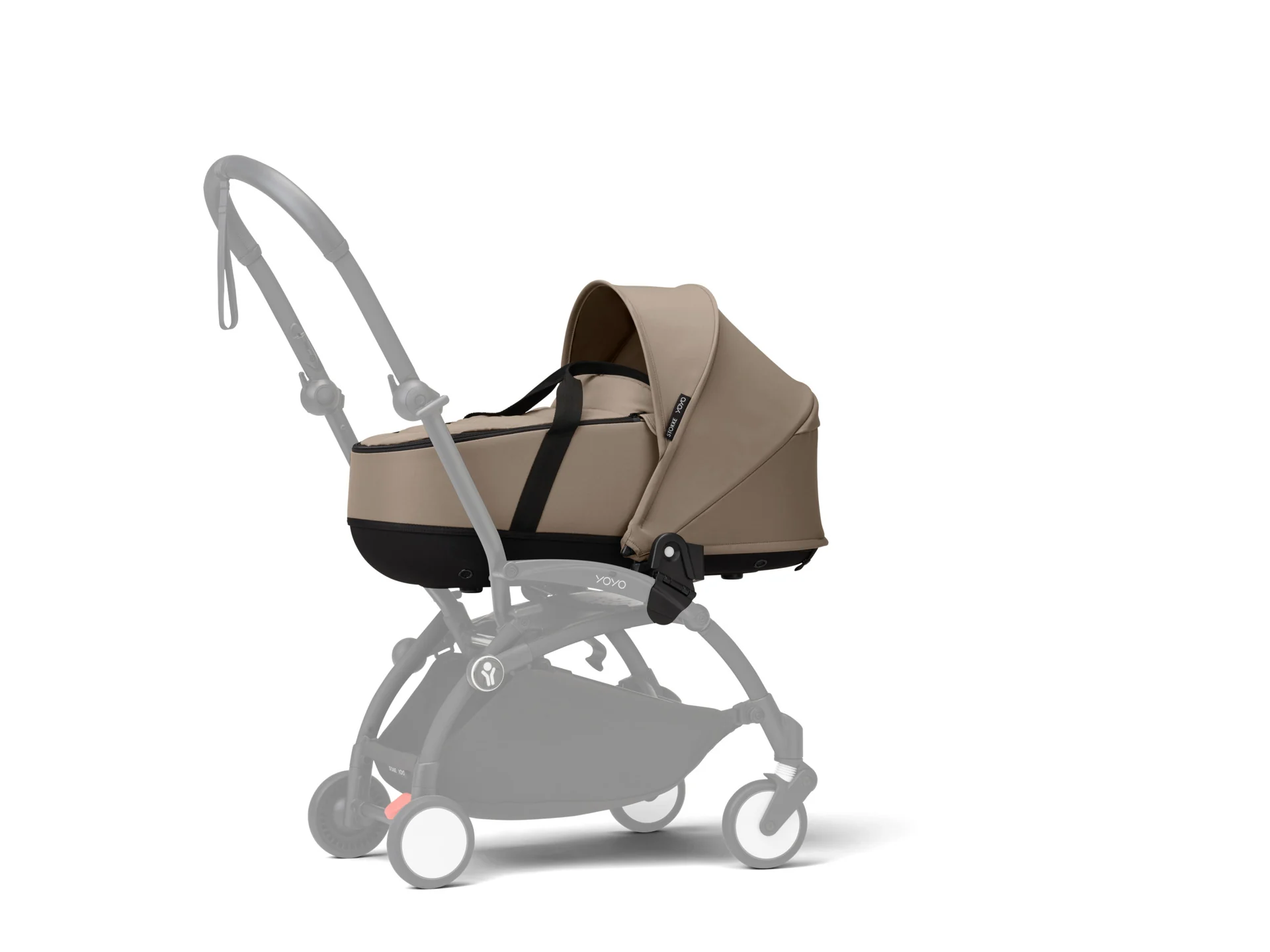 Stokke® YOYO³ Stroller - Compact Stroller Newborn Shell to Toddler Black/Taupe - Image 3