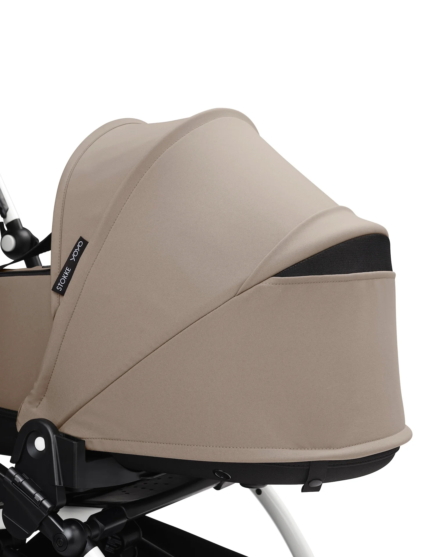 Stokke® YOYO³ Stroller - Compact Stroller Newborn Shell to Toddler Black/Taupe - Image 6