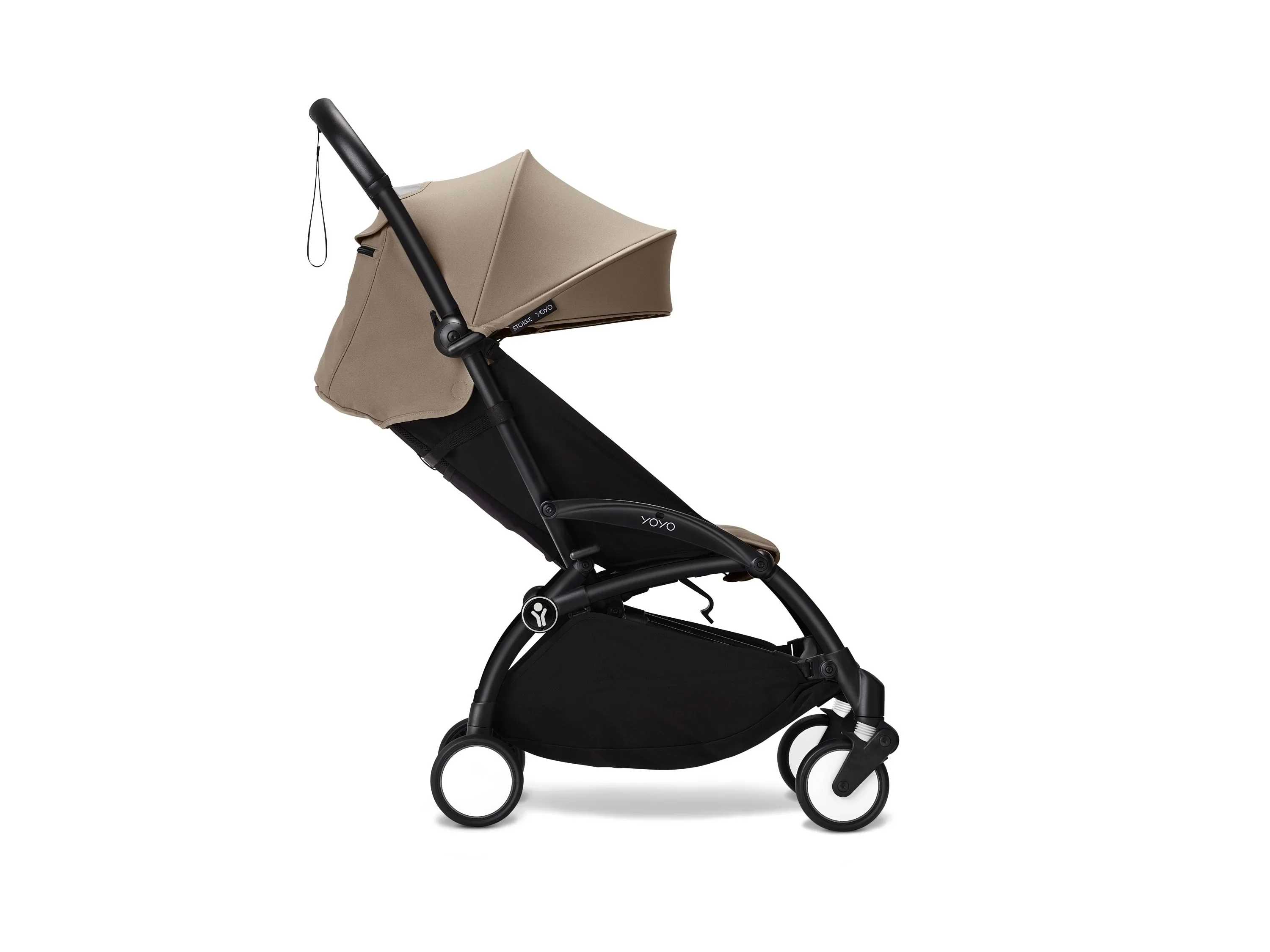 Stokke® YOYO³ Stroller - Compact Stroller Newborn Shell to Toddler Black/Taupe - Image 9