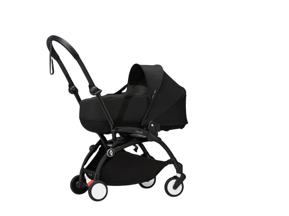 Stokke® YOYO³ Stroller - Compact Stroller Newborn Shell to Toddler Black/Black - Image 7