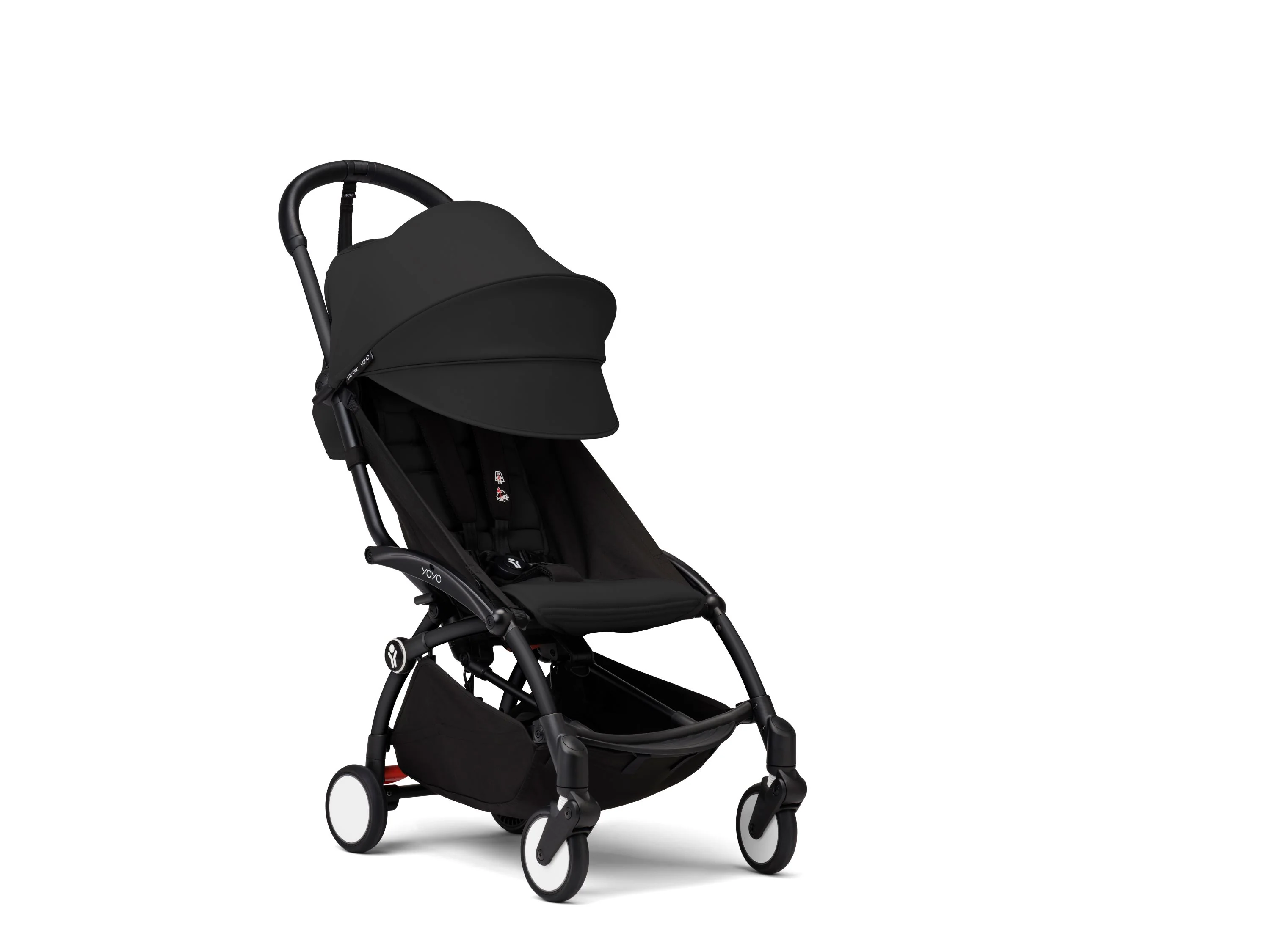 Stokke® YOYO³ Stroller - Compact Stroller Newborn Shell to Toddler Black/Black - Image 9