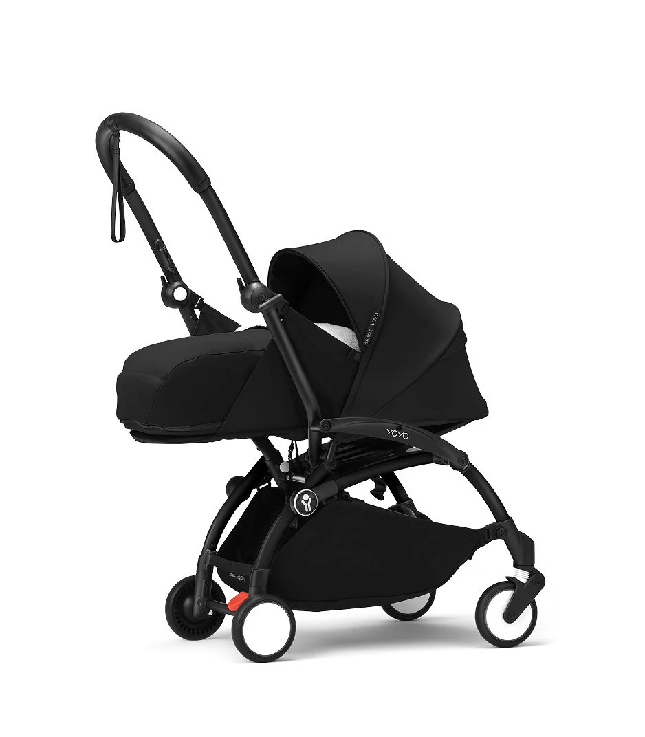 Stokke® YOYO³ stroller with newborn to toddler Black/Black - Image 3