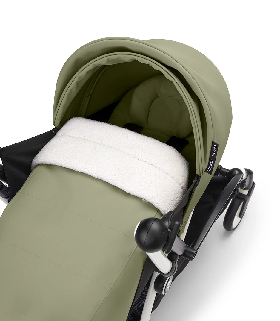 Stokke® YOYO³ stroller with newborn to toddler Black/Olive - Image 7