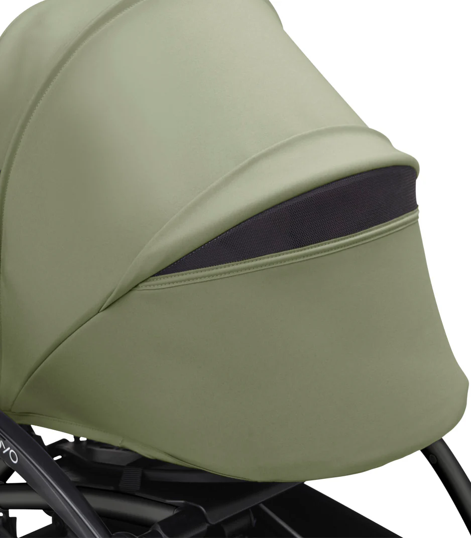 Stokke® YOYO³ stroller with newborn to toddler Black/Olive - Image 9