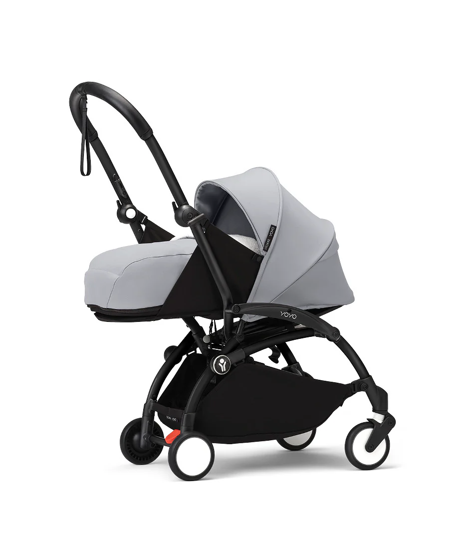 Stokke® YOYO³ stroller with newborn to toddler Black/Stone - Image 3