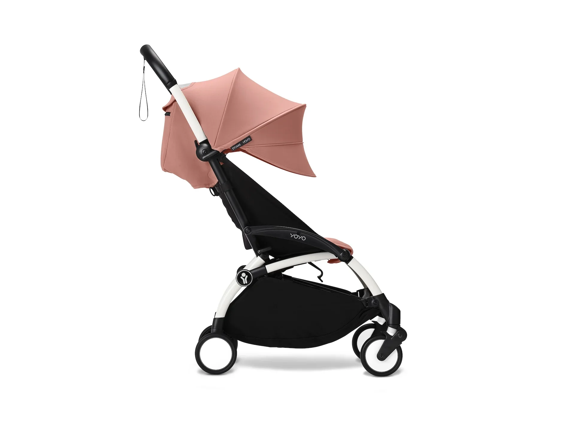 Stokke® YOYO³ stroller with newborn to toddler White/Ginger - Image 9