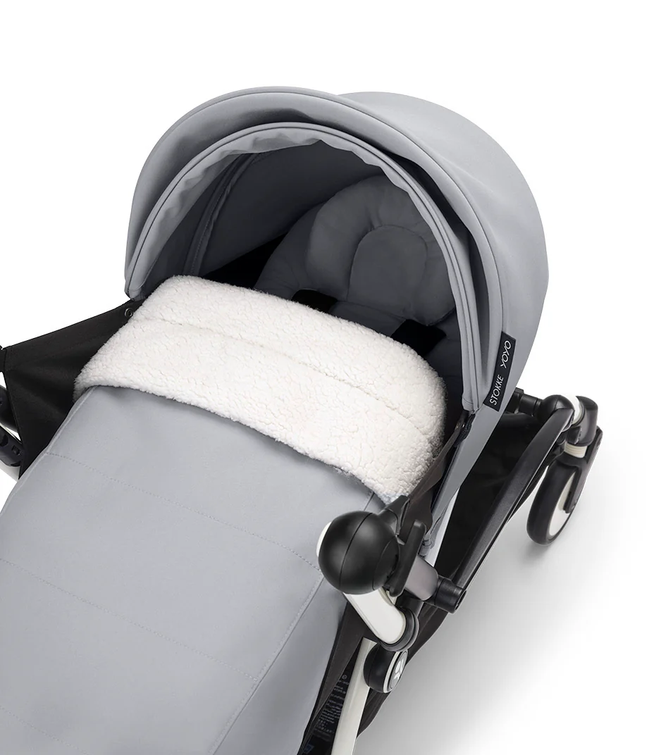 Stokke® YOYO³ stroller with newborn to toddler White/Stone - Image 5
