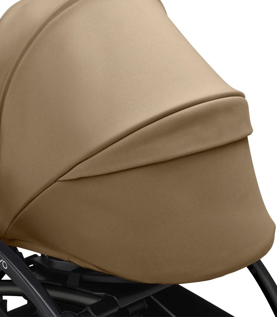 Stokke® YOYO³ stroller with newborn to toddler White/Toffee - Image 4